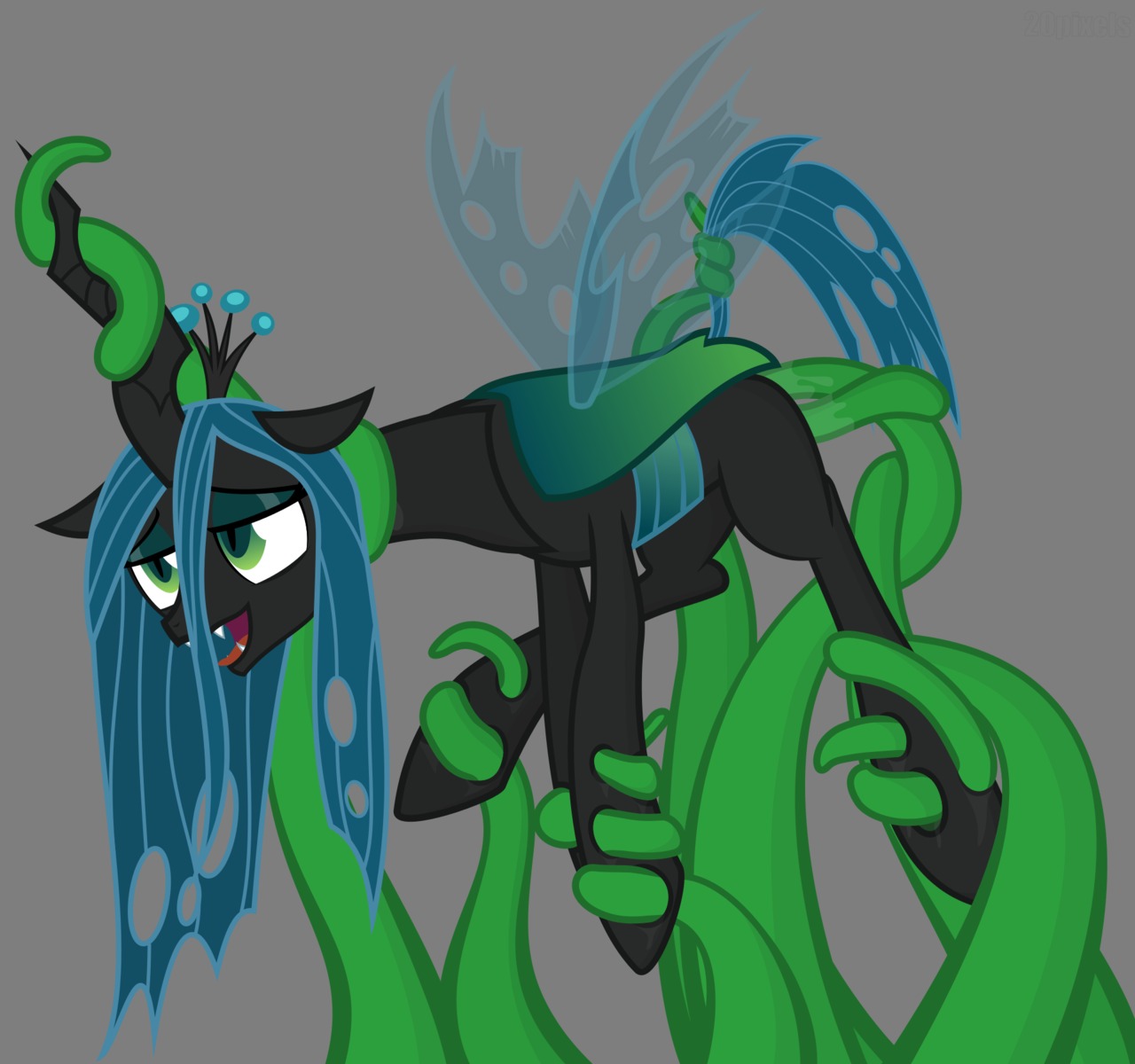 20pixels ahegao alpha_channel anal anal_penetration arthropod black_body blue_hair blue_tail changeling_(mlp) consentacles double_penetration e621 female feral friendship_is_magic green_eyes hair hasbro hi_res insect_wings looking_pleasured multiple_penetration my_little_pony open_mouth penetration queen_chrysalis_(mlp) simple_background solo tail tail_grab tentacles tongue transparent_background vaginal vaginal_penetration wings