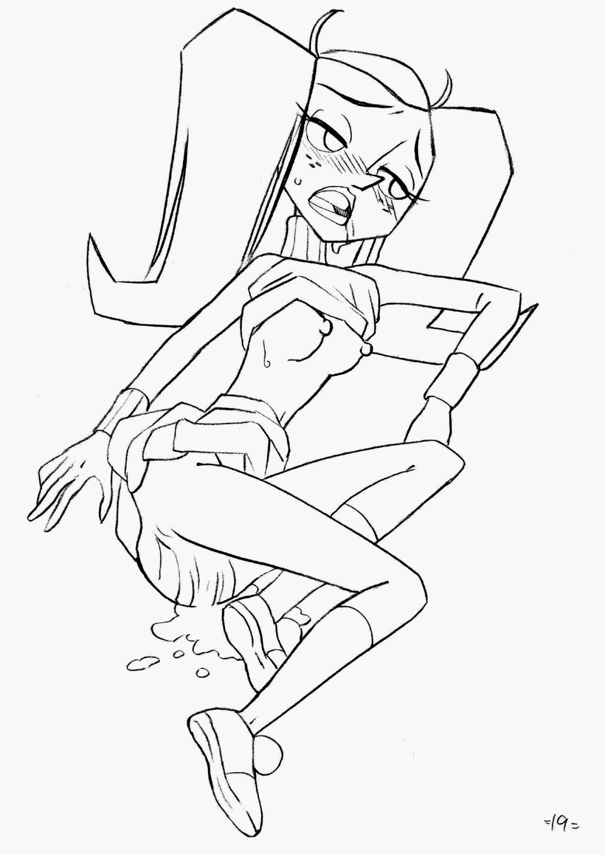 after_sex blush cum cum_drip cum_inside cum_pool disney female nipples rule34 sierra_mccool the_replacements union_of_the_snake