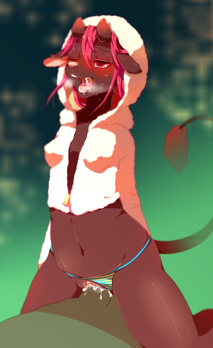 2016 abstract_background anthro blush bodily_fluids bottomwear bovid breasts brown_body brown_skin caprine clitoris clothed clothing clothing_aside coat cowgirl_position cum cum_in_vagina cum_inside domestic_sheep drooling duo e621 erection faceless_character faceless_male female female_focus female_on_top female_penetrated from_front_position fur genital_fluids genitals hair half-closed_eyes hi_res hoodie horizontal_pupils horn long_hair male male/female male_on_bottom male_penetrating male_penetrating_female mammal missaka narrowed_eyes navel on_bottom on_top one_eye_closed open_mouth orgasm panties panties_aside pattern_bottomwear pattern_clothing pattern_panties pattern_underwear penetration penile penile_penetration penis penis_in_vagina pink_hair pink_nose pupils red_eyes saliva sex sheep small_breasts solo_focus straddling striped_bottomwear striped_clothing striped_panties striped_underwear stripes sweater teeth tongue topwear underwear underwear_aside vaginal vaginal_penetration vulva wendyfox wool_(fur) zipper