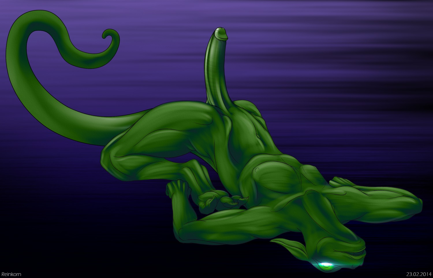 2014 3_fingers 5_fingers anthro big_penis biped blue_eyes butt claws dragon dragon_tail e621 erection feet fingers full-length_portrait genitals glistening green_body green_skin hi_res hindpaw humanoid_genitalia humanoid_penis immortality lizard lying male muscular muscular_anthro muscular_male mythological_creature mythological_scalie mythology navel nipples nude on_back open_mouth paws pecs penis portrait pose reinkorn reptile riki_(reinkorn) scales scalie shadow soles solo spread_legs spreading tail thick_penis toe_claws