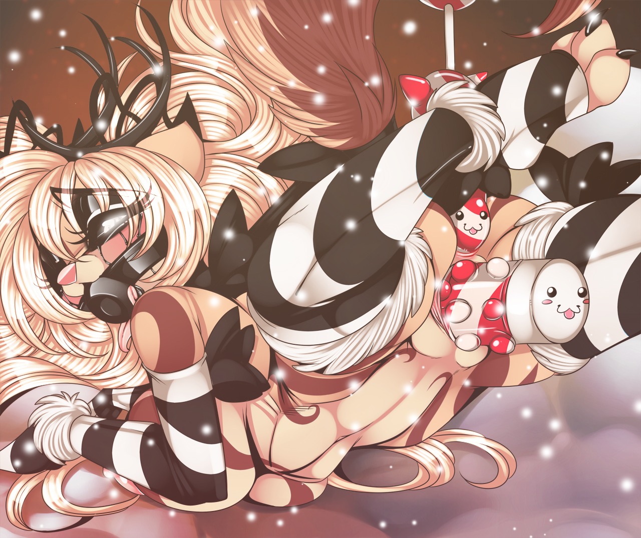 2014 anal anal_masturbation anal_penetration anthro anus armwear ball_gag big_breasts biped black_lips blonde_hair breasts brown_body brown_fur claws clothing crystal-for-ever digital_media_(artwork) dildo domestic_cat e621 elbow_gloves feet felid feline felis female fur gag gagged genitals gloves glowing glowing_eyes hair handwear hindpaw legwear lips long_hair looking_at_viewer looking_back makeup mammal masturbation paws penetration pink_nose sex_toy solo stockings tongue tongue_out toying_self vaginal vaginal_masturbation vulva white_eyes yellow_body yellow_fur