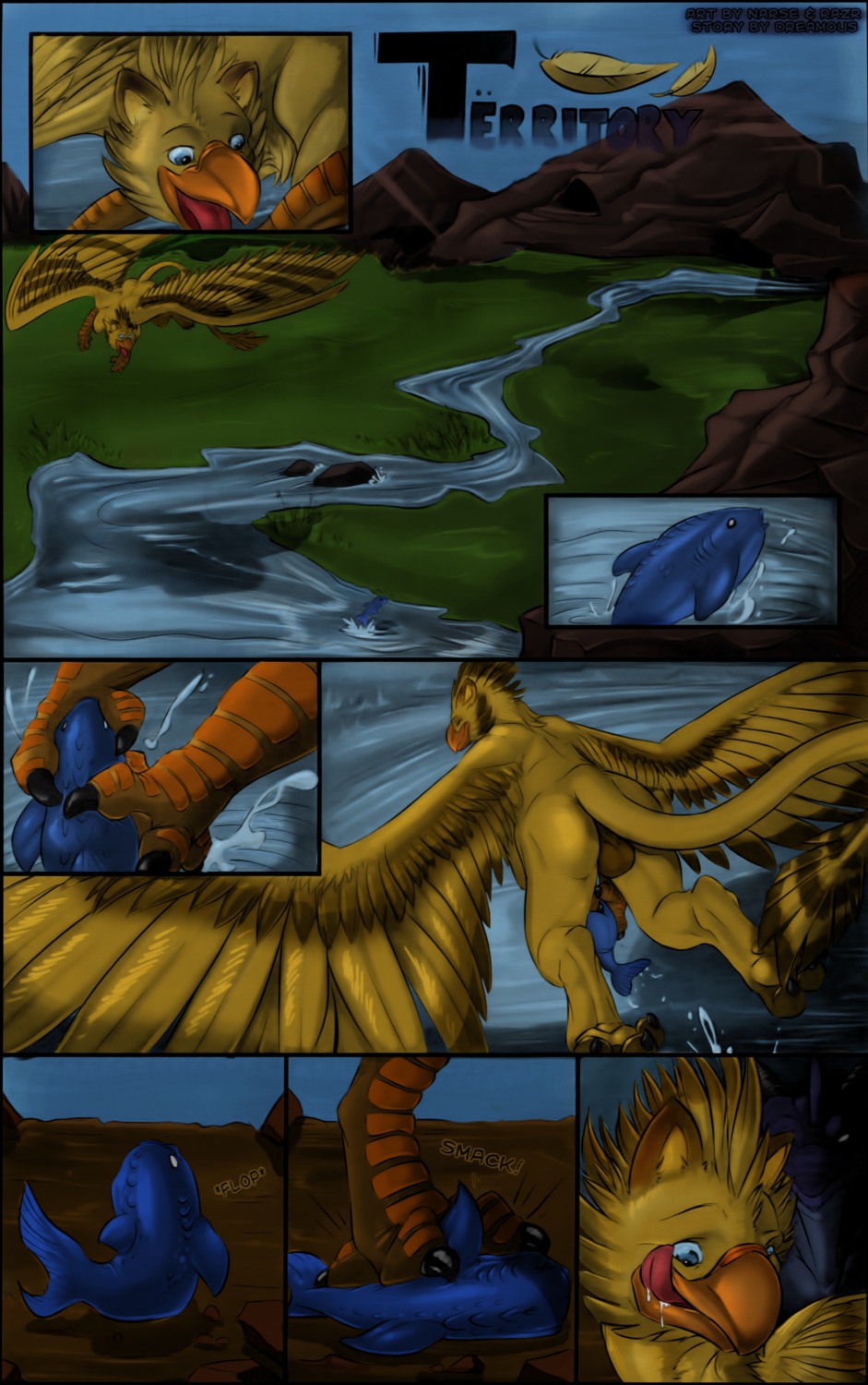 ass avian balls feral fish flying gryphon male male_only marine mythological_avian mythological_creature mythology narse rule34