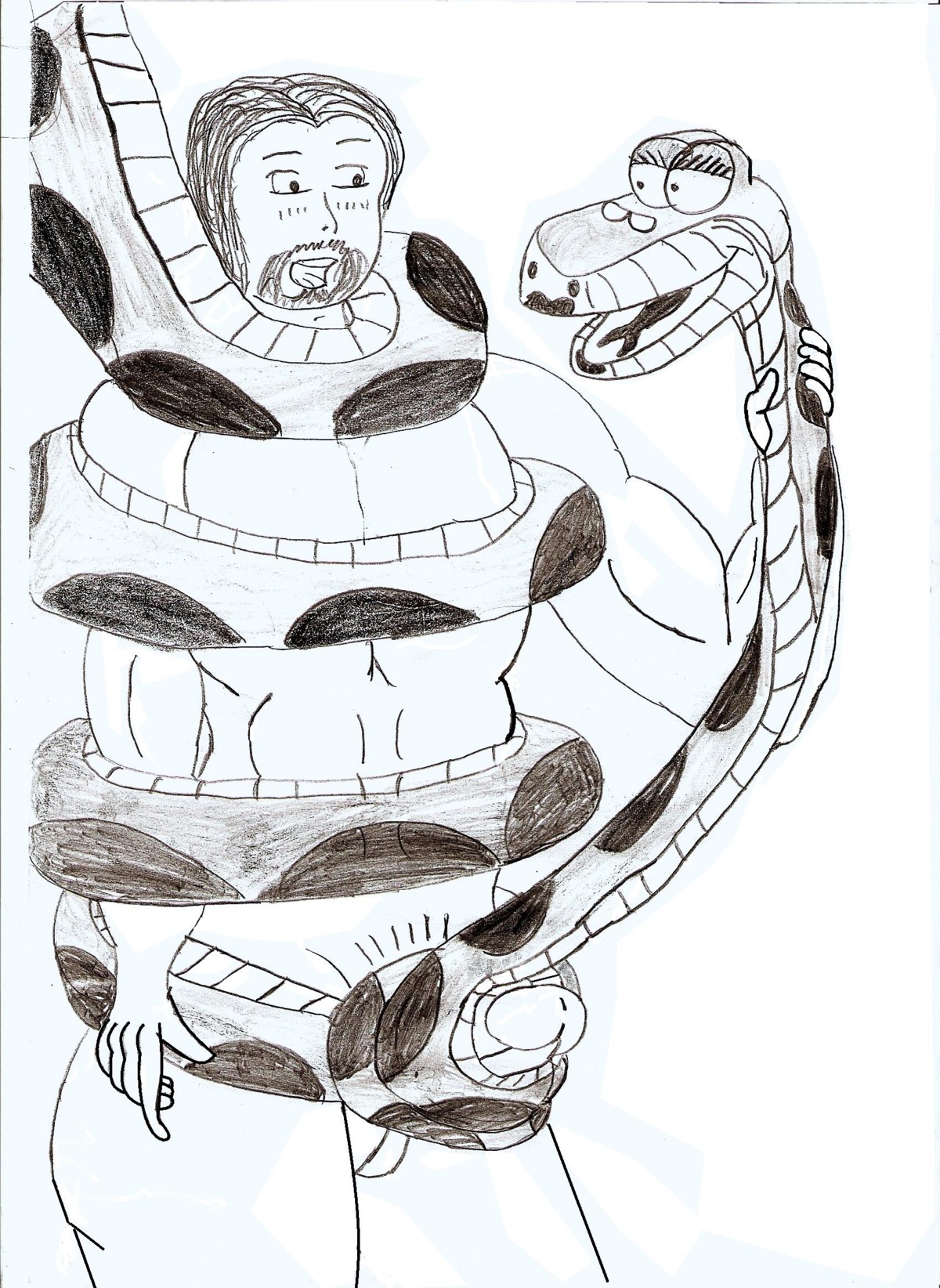 bound disney feral human kaa male male_only multiple_males nude rule34 snake tagme the_jungle_book yaoi