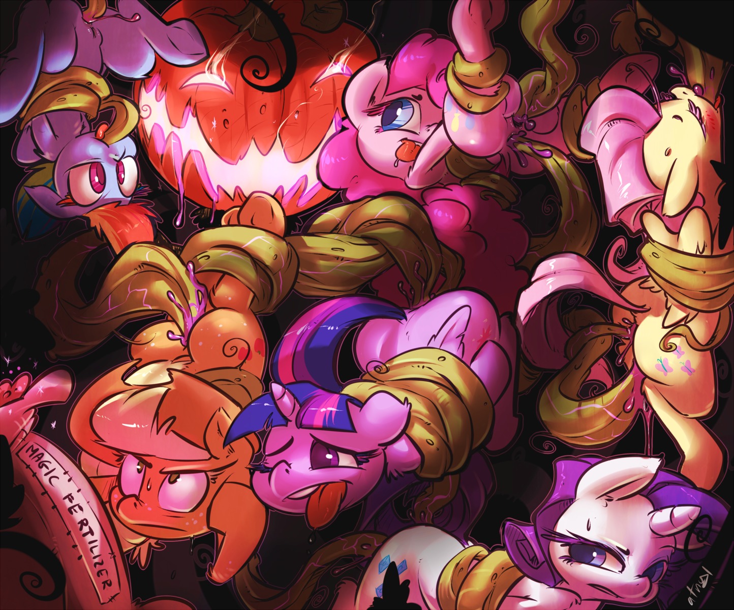 anal anal_penetration applejack_(mlp) atryl blonde_hair blue_eyes cutie_mark digital_media_(artwork) e621 earth_pony equid equine feathered_wings feathers female feral fluttershy_(mlp) food friendship_is_magic fruit fur green_eyes group hair hasbro hi_res horn horse mammal multicolored_hair my_little_pony mythological_creature mythological_equine mythology oral oral_penetration pegasus penetration pink_eyes pink_hair pinkie_pie_(mlp) plant pony pumpkin purple_body purple_fur purple_hair rainbow_dash_(mlp) rainbow_hair rarity_(mlp) restrained sex tentacle_in_mouth tentacle_penetration tentacle_sex tentacles tongue tongue_out twilight_sparkle_(mlp) two_tone_hair unicorn vaginal vaginal_penetration wings yellow_body yellow_feathers
