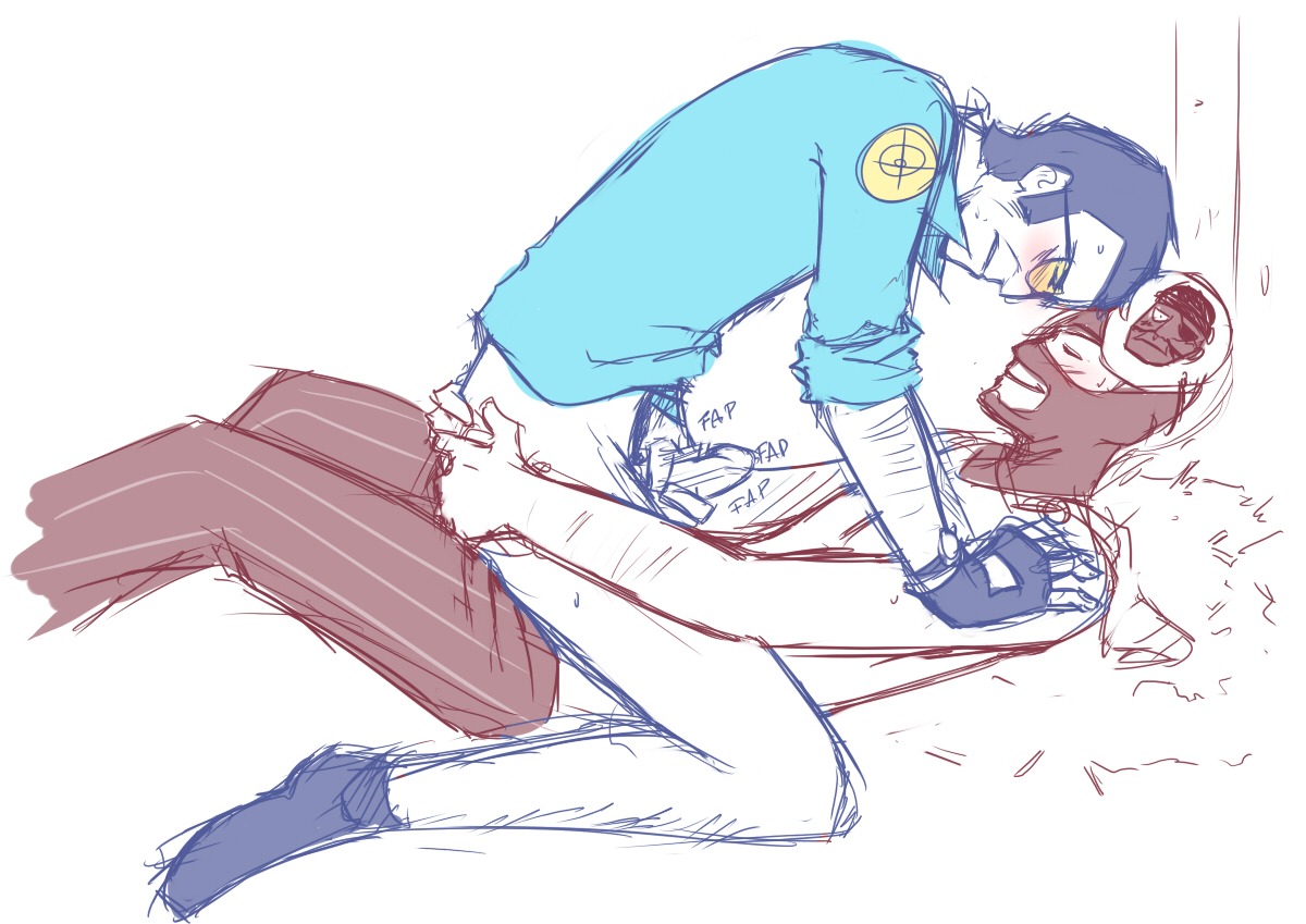 2boys 2d human human_male human_only male male_only rule34 sex sniper_(team_fortress_2) spy_(team_fortress_2) team_fortress_2 yaoi
