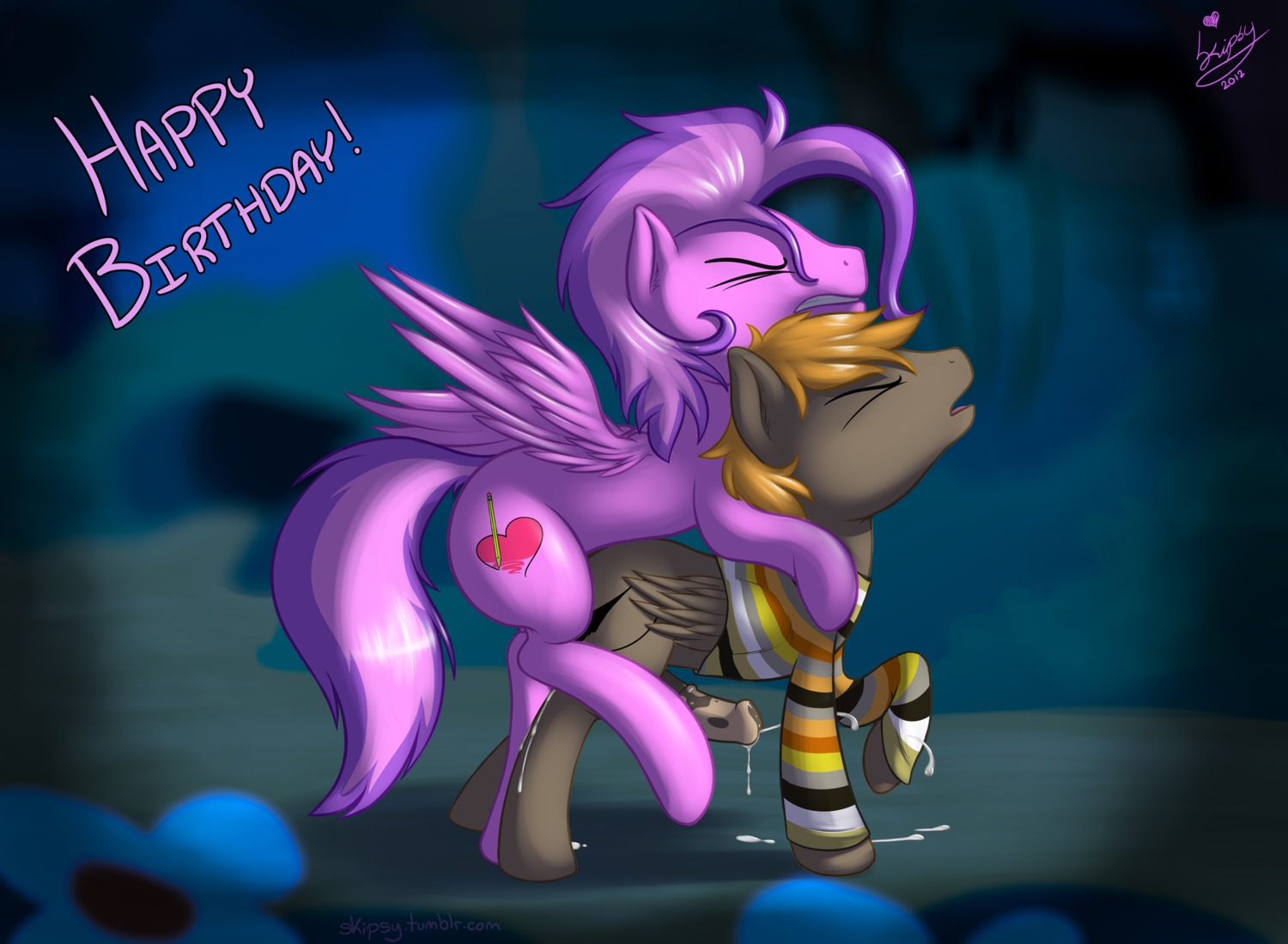 anal anal_orgasm anal_penetration animal_genitalia animal_penis birthday bodily_fluids bottomless clothed clothing cum cum_inside cum_on_leg cum_while_penetrated cumshot cutie_mark detailed_background doggystyle duo e621 ejaculation equid equine equine_genitalia equine_penis erection eyes_closed fan_character feathered_wings feathers feral feral_on_feral feral_penetrated feral_penetrating feral_penetrating_feral forest from_behind_position genital_fluids genitals hands-free hasbro hi_res male male/male male_penetrated male_penetrating male_penetrating_male mammal messy my_little_pony mythological_creature mythological_equine mythology nude orgasm outside pegasus penetration penile penile_penetration penis penis_in_ass plant sex skipsy sweater sweet_strokes tail topwear tree umber_(braeburned) wings