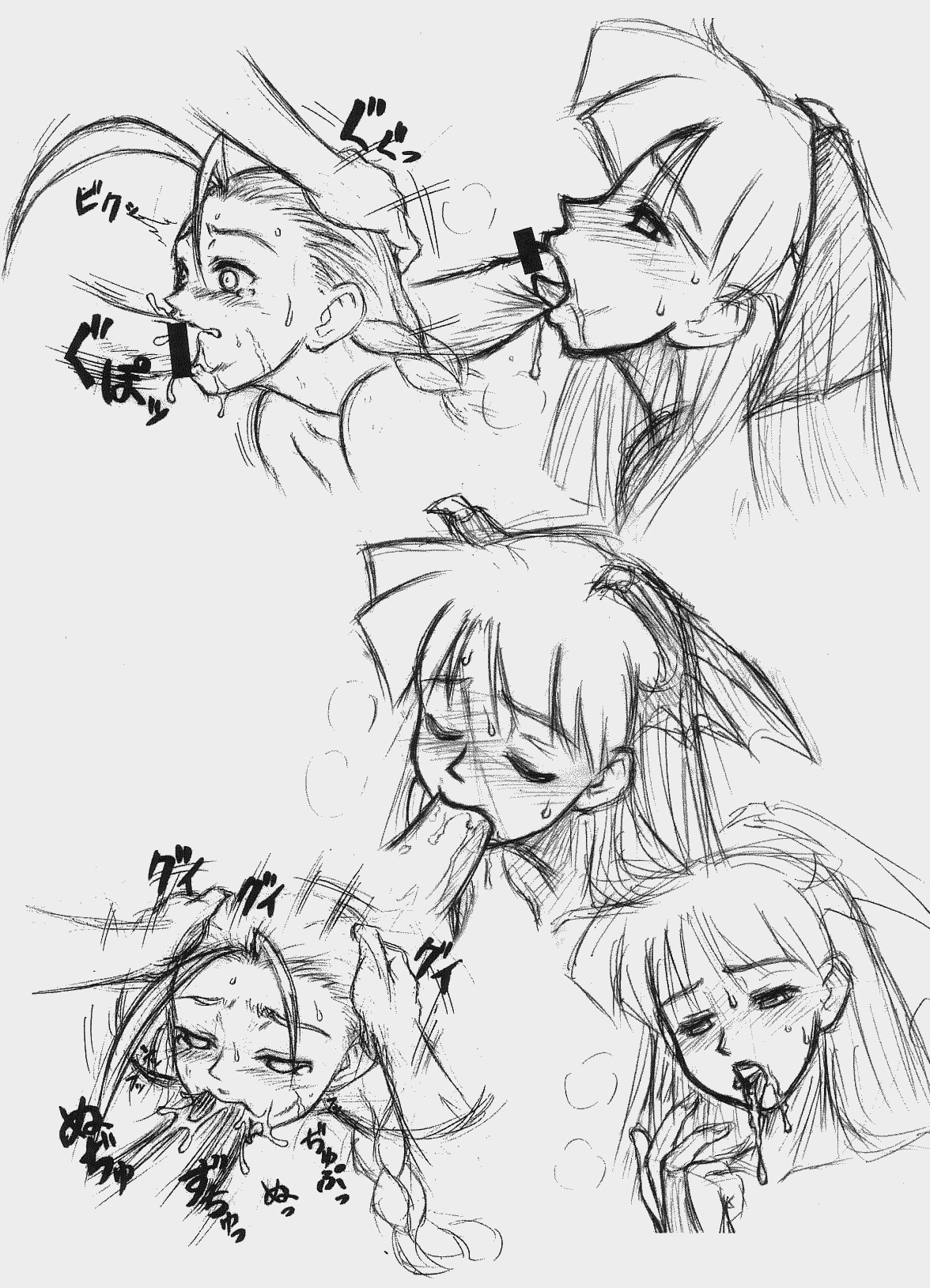 bar_censor cammy_white capcom censored cum darkstalkers female human male morrigan_aensland motsu_ryouri oral_sex rule34 straight street_fighter tagme