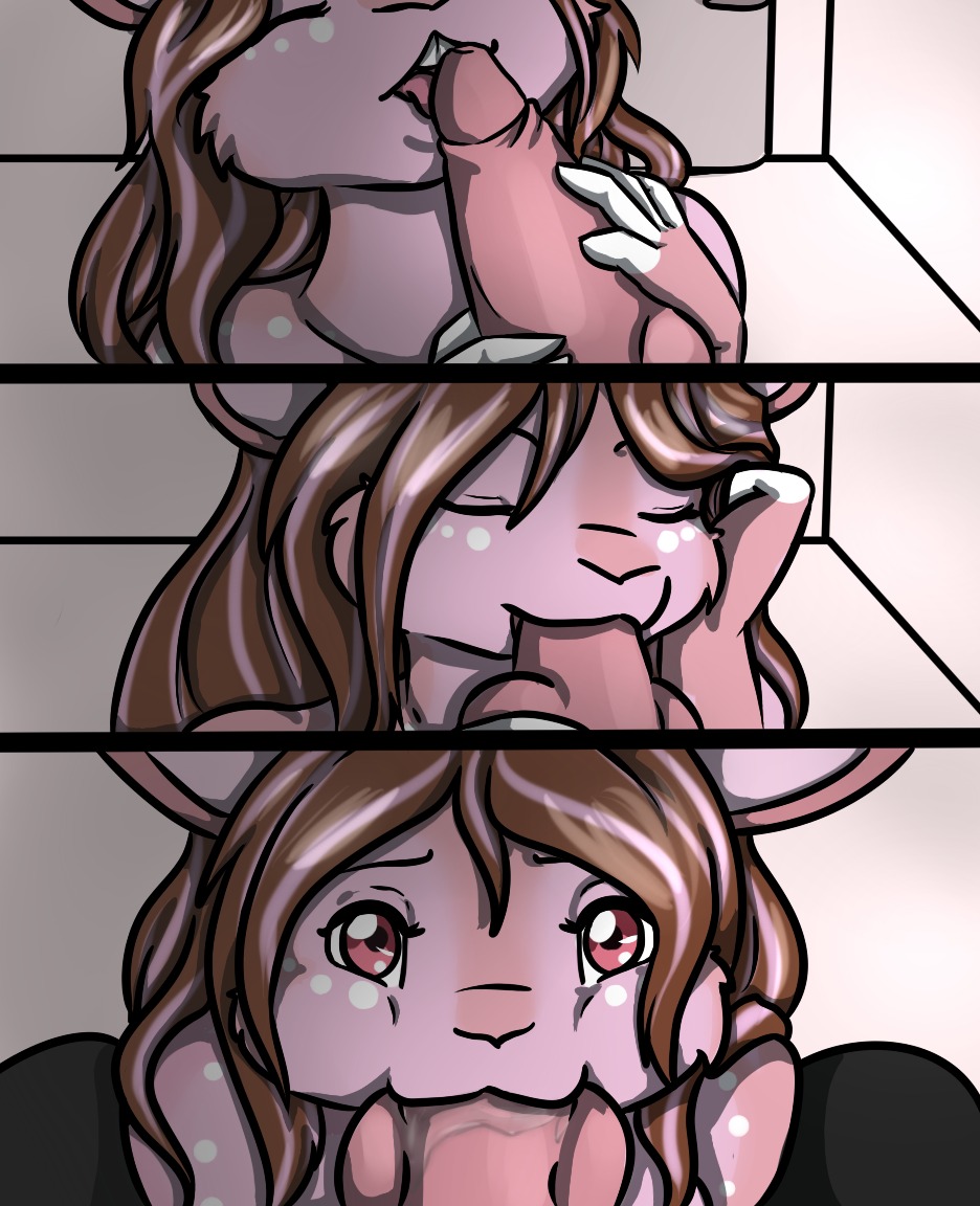 comic duo e621 erection fellatio female female_penetrated genitals highlights_(coloring) lagomorph leporid licking lipidro male male/female male_penetrating male_penetrating_female mammal oral oral_penetration oriondreams penetration penile penis penis_lick rabbit sabine sex tongue tongue_out