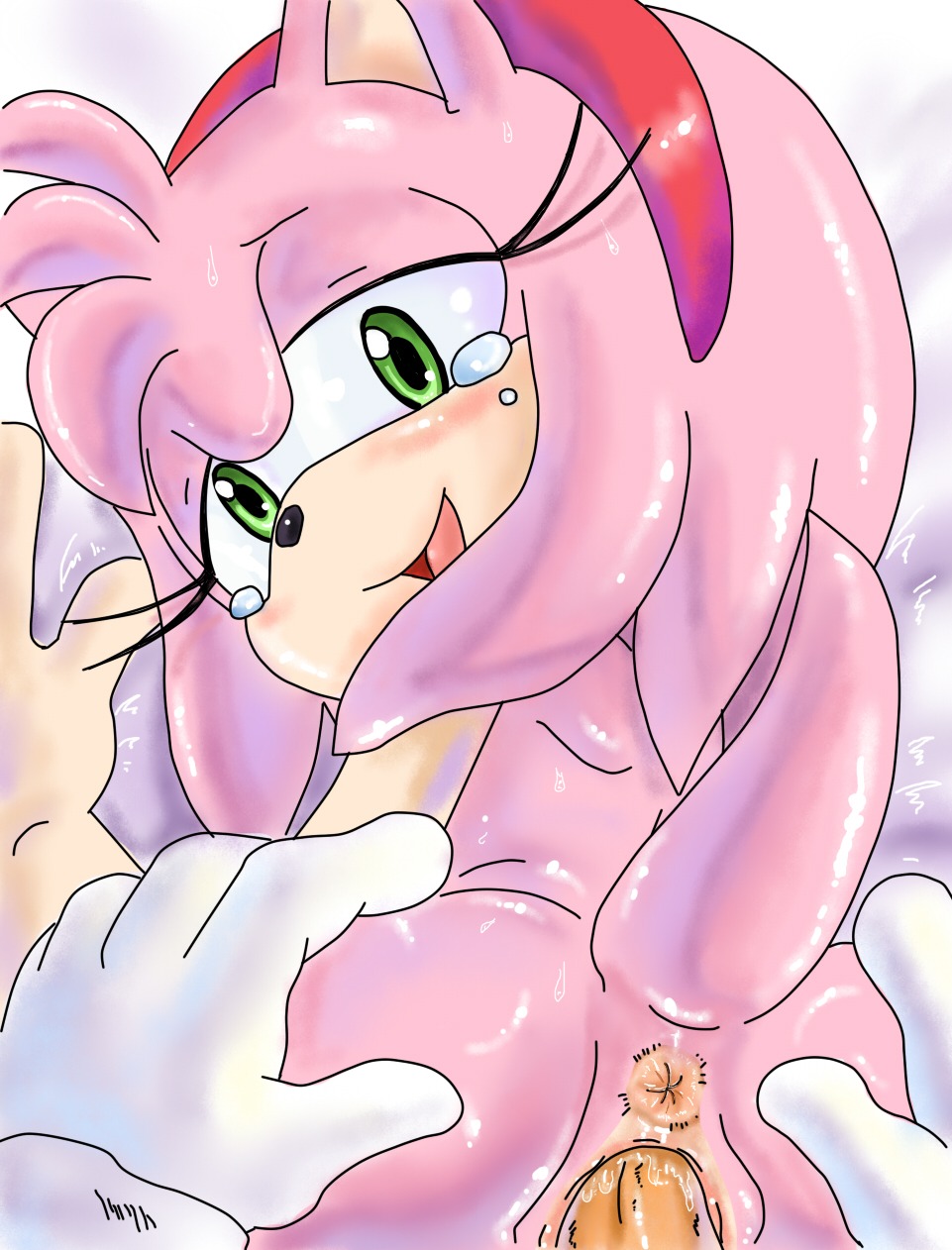 2014 amy_rose anthro anus bent_over bodily_fluids butt clothing crying disembodied_hand disembodied_penis duo e621 erection eulipotyphlan eyelashes female female_focus female_penetrated first_person_view genitals glistening gloves green_eyes half-closed_eyes hand_on_butt handwear happy hedgehog hi_res looking_at_viewer male male/female male_penetrating male_penetrating_female mammal narrowed_eyes nude open_mouth penetration penile penile_penetration penis penis_in_vagina pink_body randomguy999 sega sex shadow simple_background solo_focus sonic_the_hedgehog_(series) standing sweat tears tongue vaginal vaginal_penetration vulva white_background