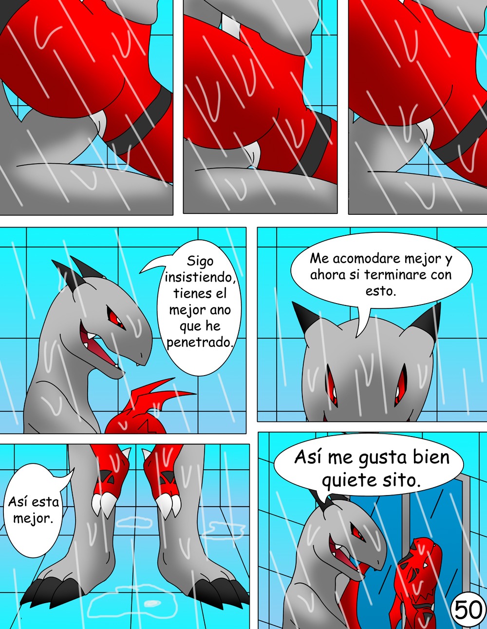 3_toes adolescent age_difference anal anal_penetration anthro bandai_namco big_penis bodily_fluids bound claws comic crocodile crocodilian crying dialogue digimon digimon_(species) digital_media_(artwork) dominant dragon duo e621 erection eyes_closed feet forced genitals guilmon hector21314 hi_res horn larger_dom larger_male looking_pleasured male male/male male_penetrated male_penetrating male_penetrating_male multiple_scenes mythological_creature mythological_scalie mythology nude older_male penetration penile penile_penetration penis penis_in_ass rape red_eyes reptile reverse_stand_and_carry_position scalie sex shower sitting size_difference smaller_male spanish_text stand_and_carry_position standing standing_sex tail tears text thick_penis toe_claws toes translated unconscious violence water wet young younger_male younger_penetrated