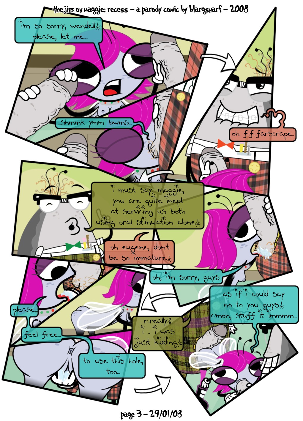 anthro anthro_only anus balls blargsnarf comic disney disney_channel eugene_(the_buzz_on_maggie) female handjob maggie_pesky male nipples penis pussy rule34 straight tagme testicles the_buzz_on_maggie toon_disney wendell_(the_buzz_on_maggie)