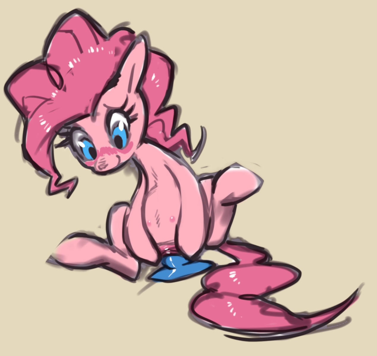 earth_pony equine female feral friendship_is_magic horse my_little_pony pinkie_pie_(mlp) pony rule34 straight_hair tagme tail