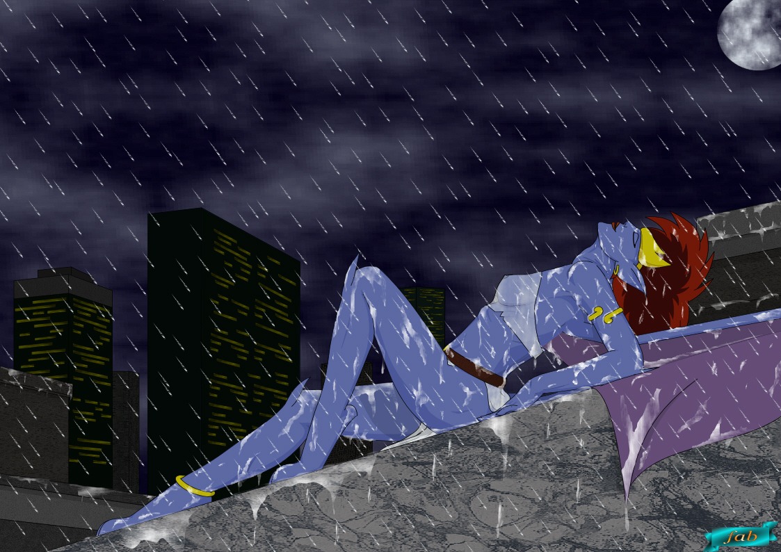 blue_skin demona disney fab3716 female gargoyles nipples rule34 see-through tagme