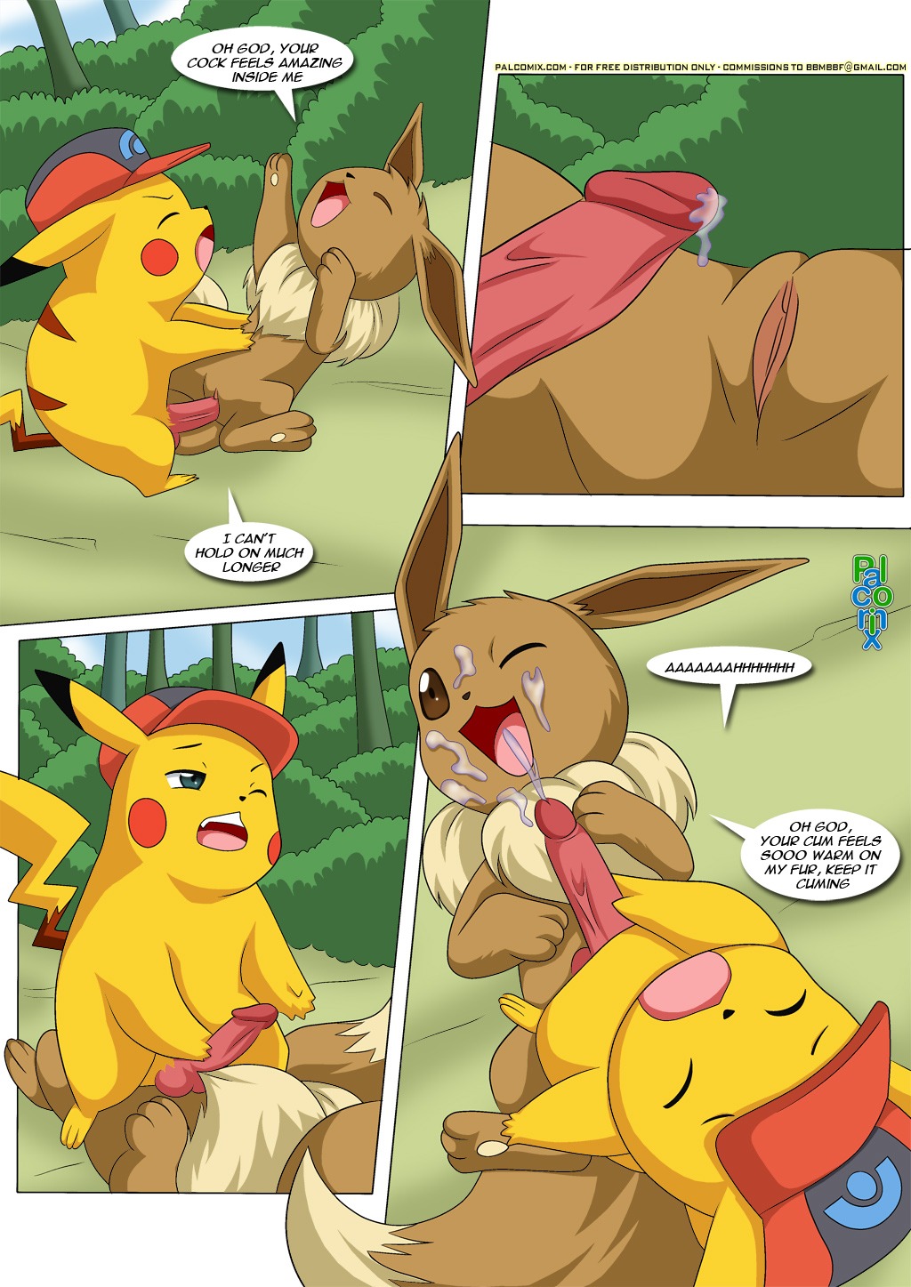 ashchu bukkake cum cum_on_face eevee female fur furry_ears furry_tail lying male nintendo penetration penis pikachu pokemon pokemon_(species) pussy rule34 straight tail tongue vaginal_penetration