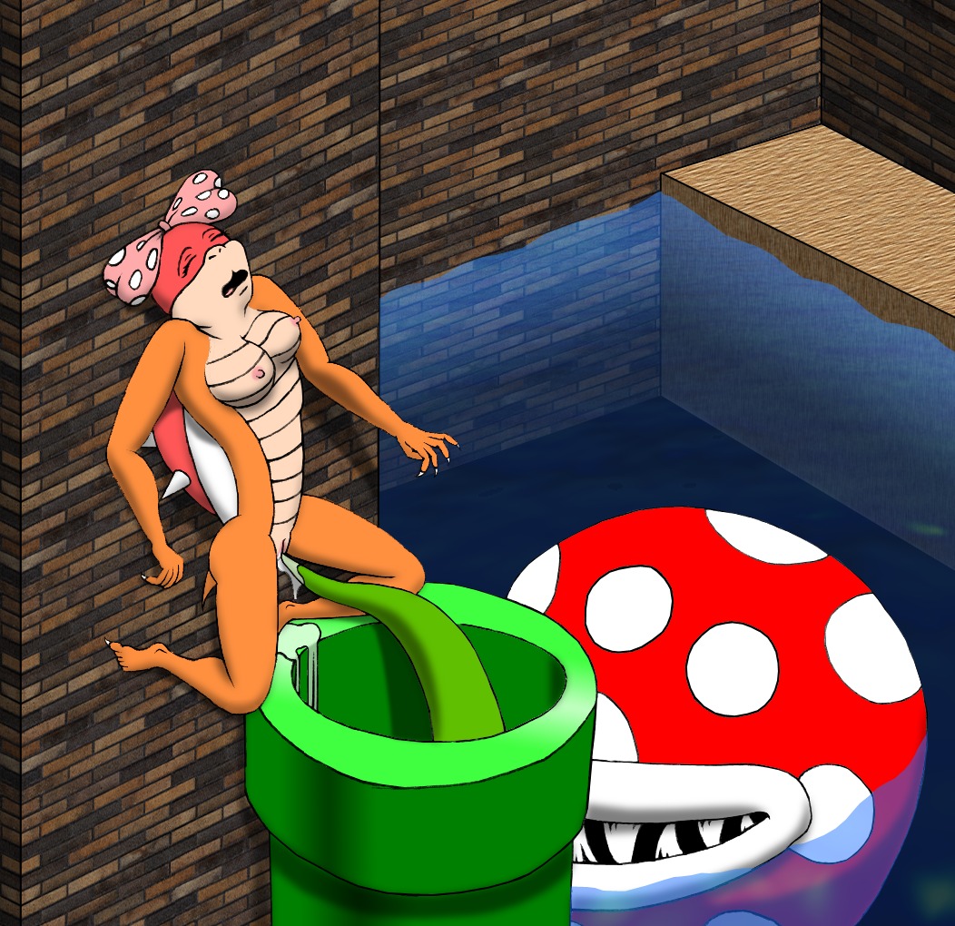 alternate_breast_size anthro bow breasts claws eyelashes female humbird0 koopa koopalings mario_(series) nintendo nipples piranha_plant polka_dots rule34 scalie shell spiked_shell spikes straight_hair super_mario_bros. tail warp_pipe wendy_o._koopa