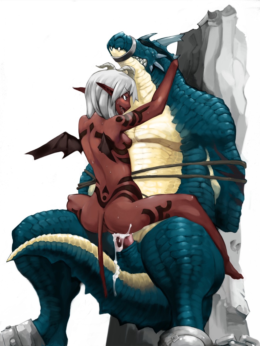 bdsm bodily_fluids bondage bound countershading cum cum_inside demon dragon duo e621 female genital_fluids horn humanoid_pointy_ears male male/female mythological_creature mythological_scalie mythology pointy_ears rope scalie tail vu06 wings
