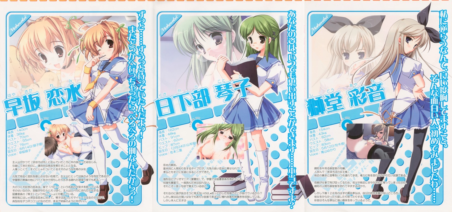 ayane_shidou breasts censored cum female festa!!_hyper_girls_pop kotoko_kusakabe mikeou nipples nude paizuri profile_page remi_hayasaka rule34 school_uniform