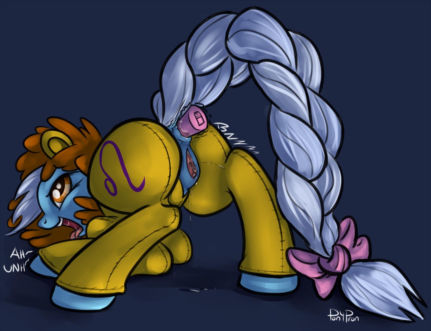 2014 anal anal_penetration bodily_fluids clothing costume e621 equid equine female feral genital_fluids genitals hasbro hi_res horse leo_(mlp) mammal my_little_pony penetration pony ponypron sex_toy solo vaginal_fluids vibrator vulva