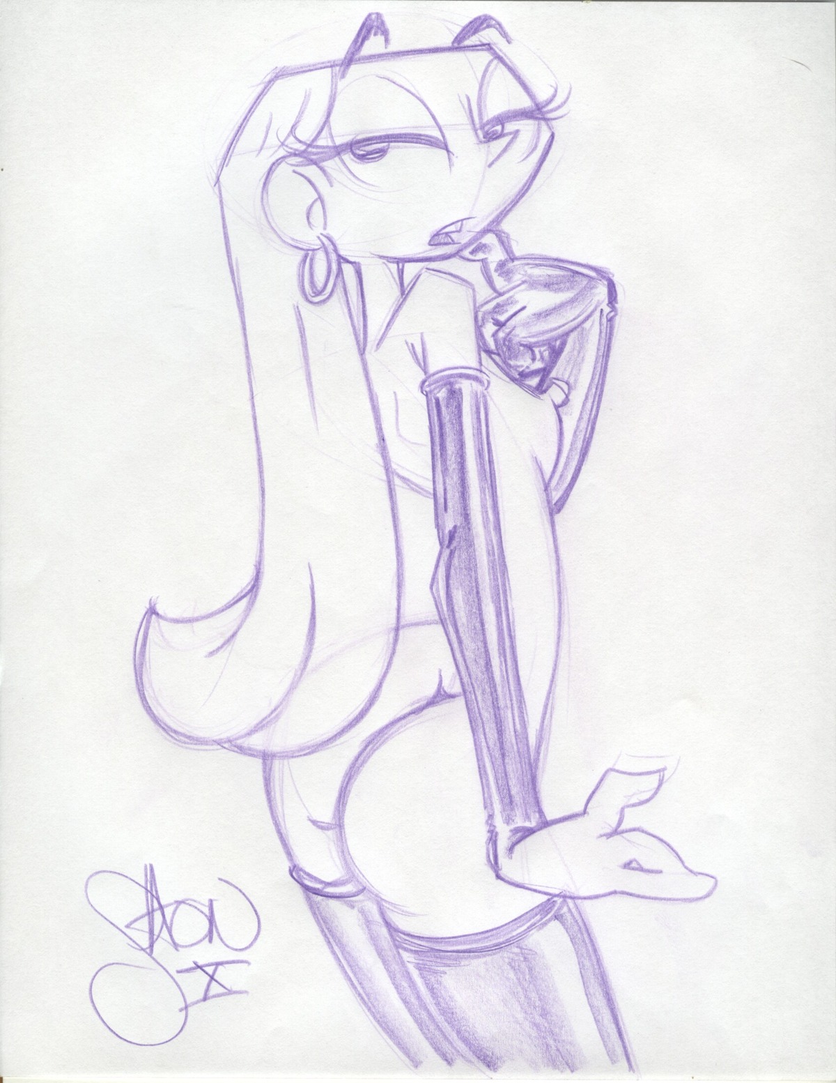 cartoon_network dee_dee_(dexter's_laboratory) dexter's_laboratory female female_only human king-cheetah nipples rule34 solo tagme