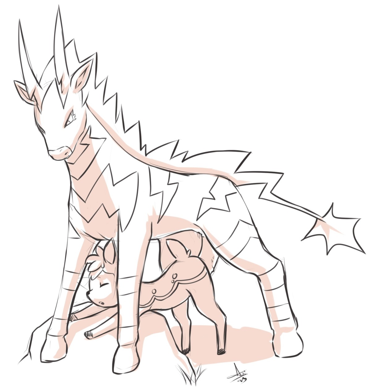 2013 ambiguous_gender ambiguous_penetration aogami deer deerling dominant duo e621 equid equine erection eyes_closed feral feral_on_feral generation_5_pokemon genitals grass hi_res larger_dom larger_male male male/ambiguous mammal monochrome nintendo penetration penis plant pokemon pokemon_(species) sex simple_background size_difference smaller_ambiguous stripes white_background zebstrika