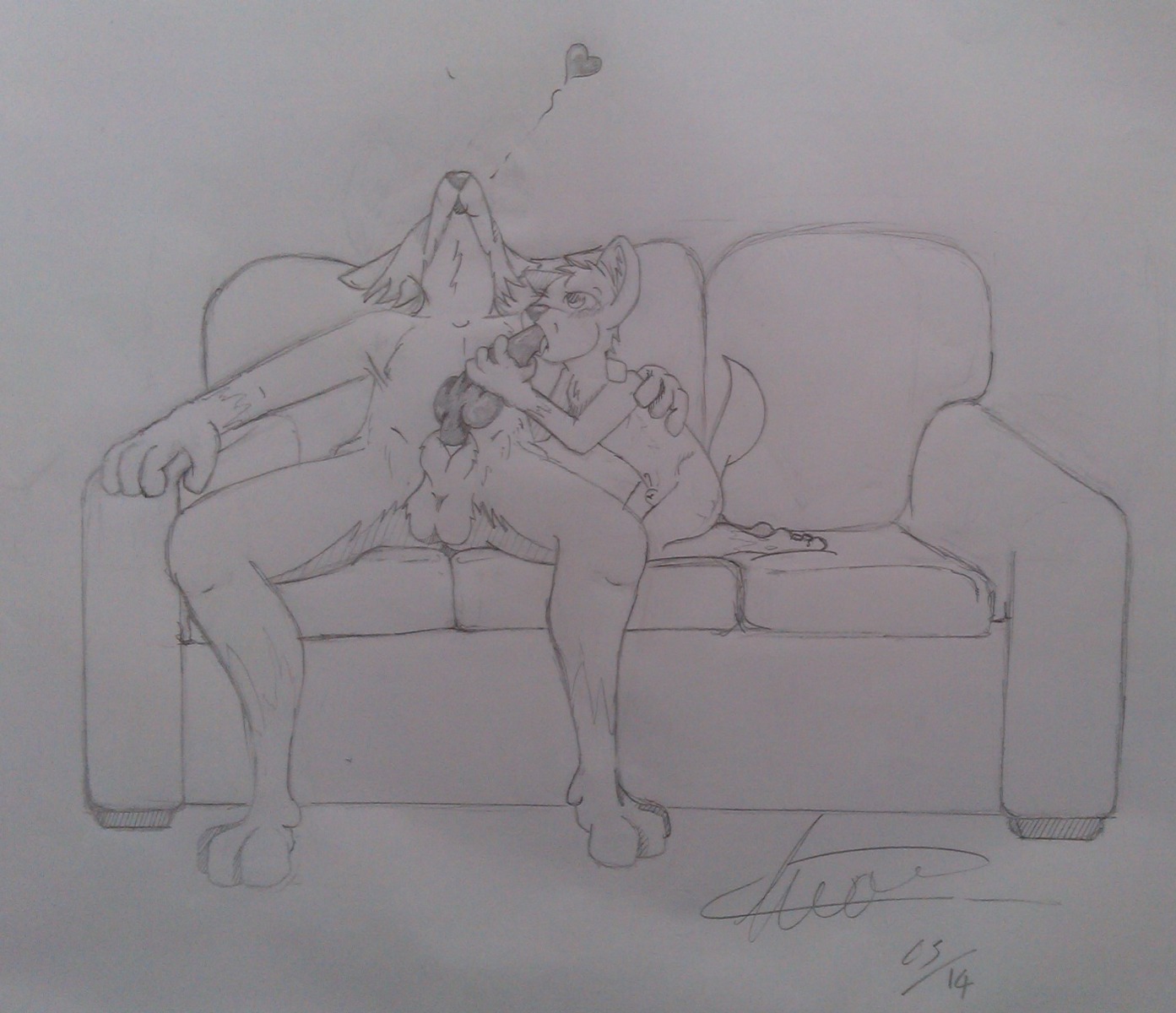 2014 age_difference animal_genitalia animal_penis anthro anthro_on_anthro anthro_penetrated anthro_penetrating anthro_penetrating_anthro balls biped blush canid canine canine_genitalia canine_penis canis domestic_dog duo e621 erection father_(lore) father_and_child_(lore) father_and_son_(lore) father_penetrating_son fellatio furniture genitals graphite_(artwork) greyscale heart_symbol hi_res icookiejar incest_(lore) kneeling knot larger_male looking_pleasured male male/male male_penetrated male_penetrating male_penetrating_male mammal monochrome older_male on_sofa oral oral_penetration parent_(lore) parent_and_child_(lore) parent_and_son_(lore) paws penetration penile penis sex sheath sitting size_difference sketch smaller_male smaller_penetrated sofa son_(lore) traditional_media_(artwork) young young_anthro younger_male younger_penetrated