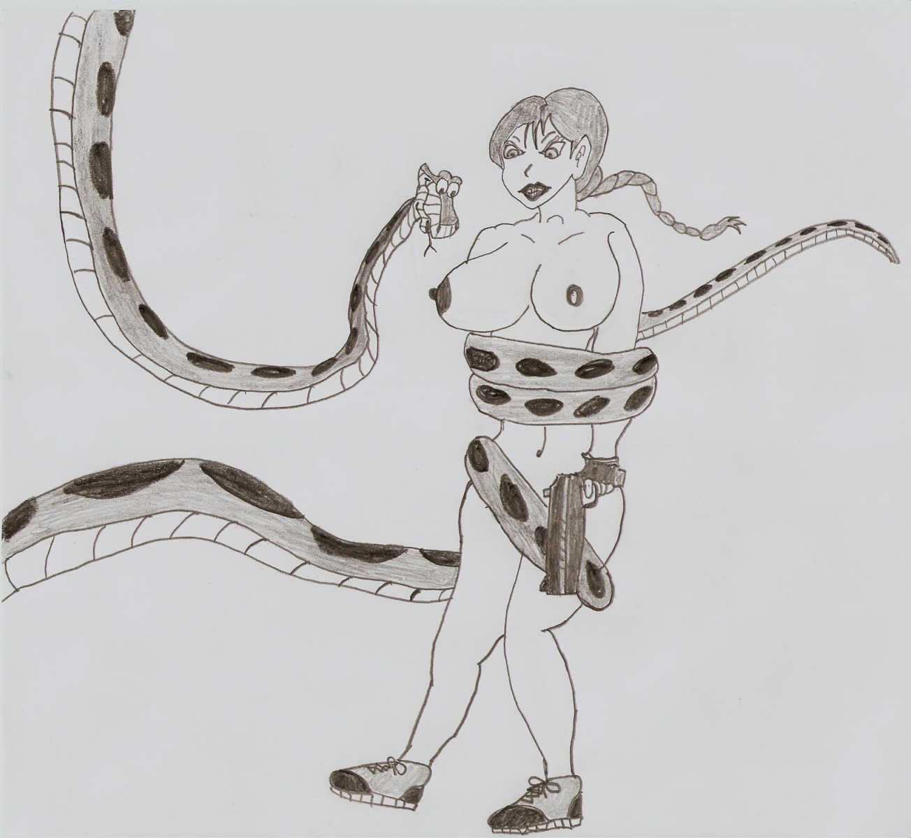 female lara_croft lara_croft_(classic) monochrome oadraj rule34 tagme tomb_raider tomb_raider_(classic)