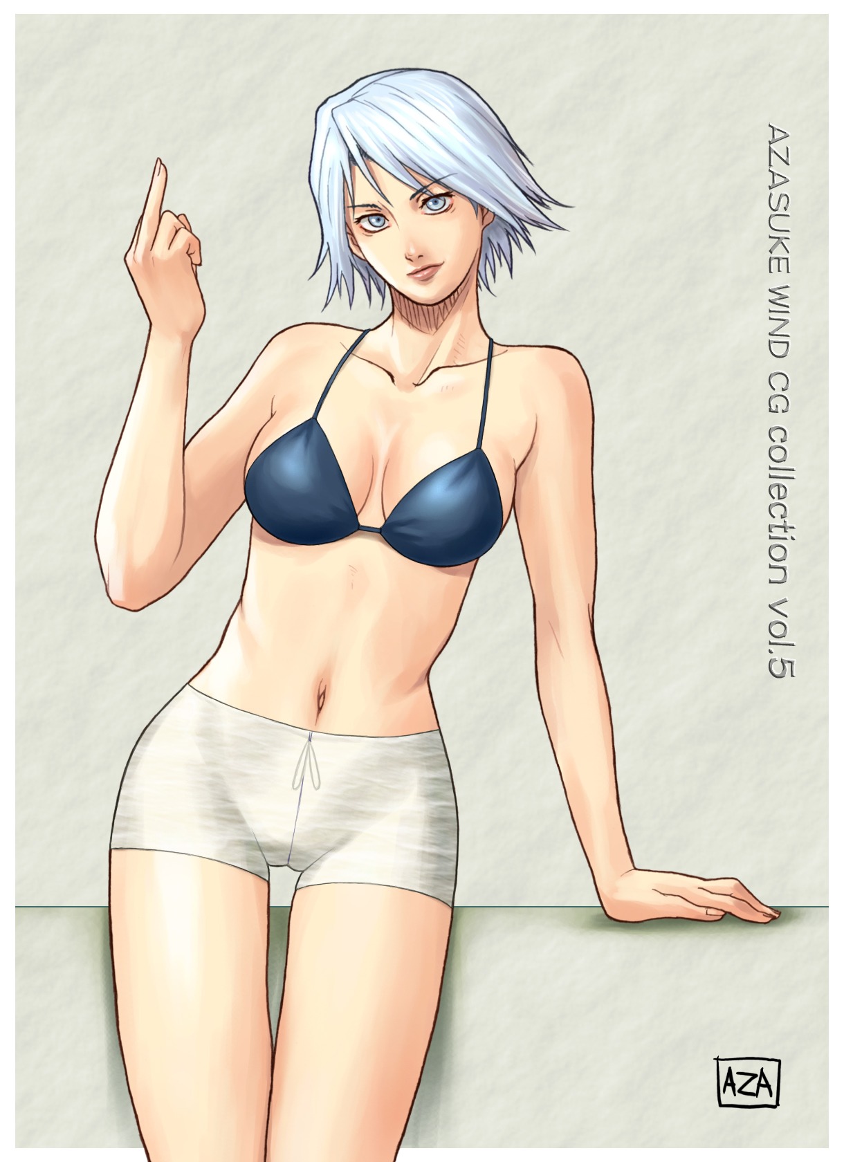 azasuke bikini christie_(doa) dead_or_alive female highres middle_finger rule34 swimsuit tecmo
