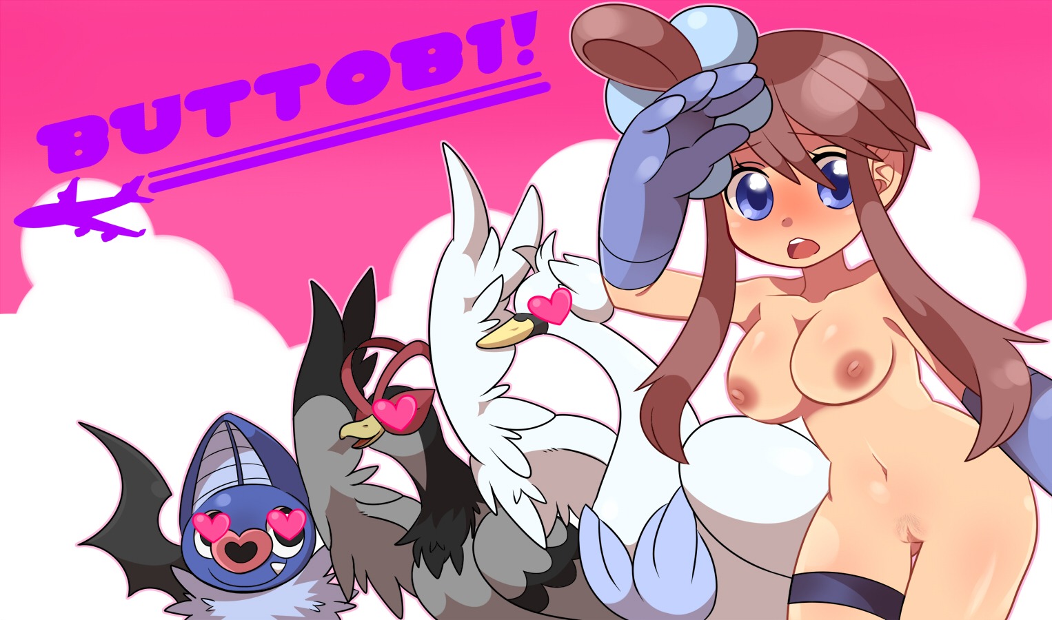 blush breasts censored convenient_censoring female human large_breasts male nipples nude pokemon ponta_(bokuiki!) pussy rule34 skyla_(pokemon) swanna swoobat uncensored unfezant unfezant_(male)