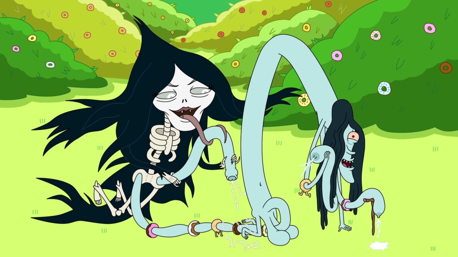 adventure_time breasts donut_witch_(adventure_time) female foreskin full_circle futanari intersex mermaid_queen partially_retracted_foreskin penis retracted_foreskin rule34 tagme uncircumcised unusual_anatomy what witch