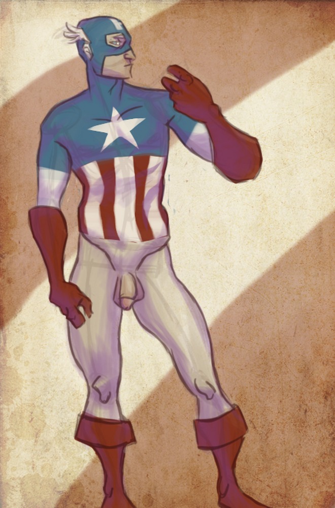 1boy artist_request balls blue_eyes boots bottomless captain_america captain_america_(series) flaccid gloves male male_only marvel marvel_comics mask penis rule34 solo steve_rogers tagme testicles uncensored