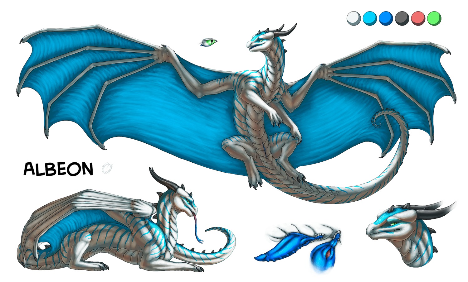 acidapluvia albeon blue_markings blue_membrane blue_penis blue_tongue color_swatch dragon e621 erection european_mythology feral forked_tongue genitals green_eyes intersex long_tongue maleherm markings membrane_(anatomy) membranous_wings model_sheet multicolored_tongue muscular muscular_intersex muscular_maleherm mythological_creature mythological_scalie mythology penis presenting reptile ribbed_penis scalie side_view solo spread_legs spreading tail tongue vagina_on_penis vulva western_dragon white_membrane wings