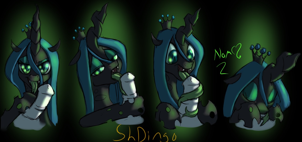 2012 animal_genitalia animal_penis arthropod changeling_(mlp) deep_throat duo e621 equid equine equine_genitalia equine_penis erection fellatio female female_penetrated feral friendship_is_magic genitals green_hair hair hasbro heart_symbol horse licking long_tongue male male/female male_penetrating male_penetrating_female mammal my_little_pony open_mouth oral oral_penetration penetration penile penis penis_lick pony queen_chrysalis_(mlp) sex shdingo tongue tongue_out tonguejob