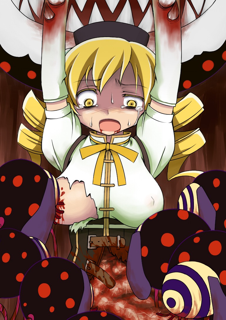 blood charlotte_(madoka_magica) female gore guro mahou_shoujo_madoka_magica rule34 tagme tomoe_mami