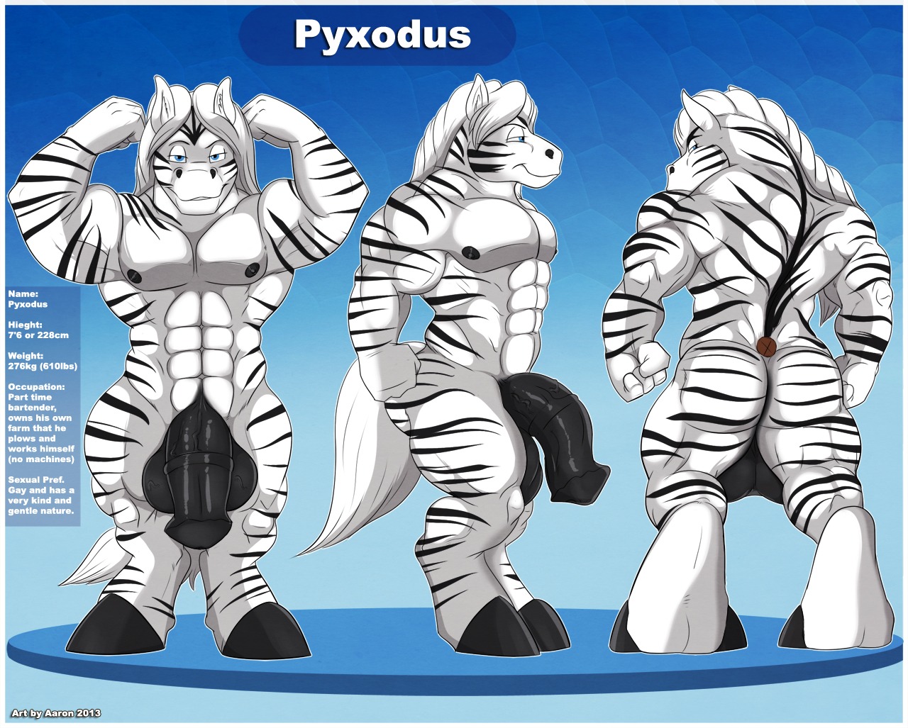 aaron_(artist) abs animal_genitalia animal_penis anthro athletic backsack balls barefoot biceps big_balls big_muscles big_penis biped black_body black_fur black_nipples black_penis blue_eyes border butt digital_media_(artwork) e621 english_text equid equine equine_genitalia equine_penis feet flaccid flexing fur genitals grin hair hooves huge_penis looking_at_viewer looking_back male mammal markings model_sheet muscular muscular_anthro muscular_male nipples nude pecs penis pose side_view smile solo standing stripes tail teeth text thick_penis turnaround vein veiny_balls veiny_penis white_body white_border white_fur white_hair zebra