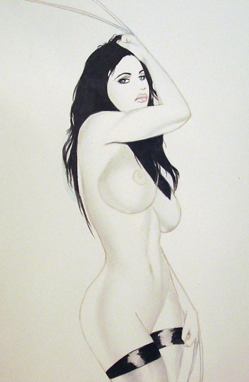 female marvel marvel_comics monochrome new_x-men rule34 shelton_bryant x-23 x-force x-men