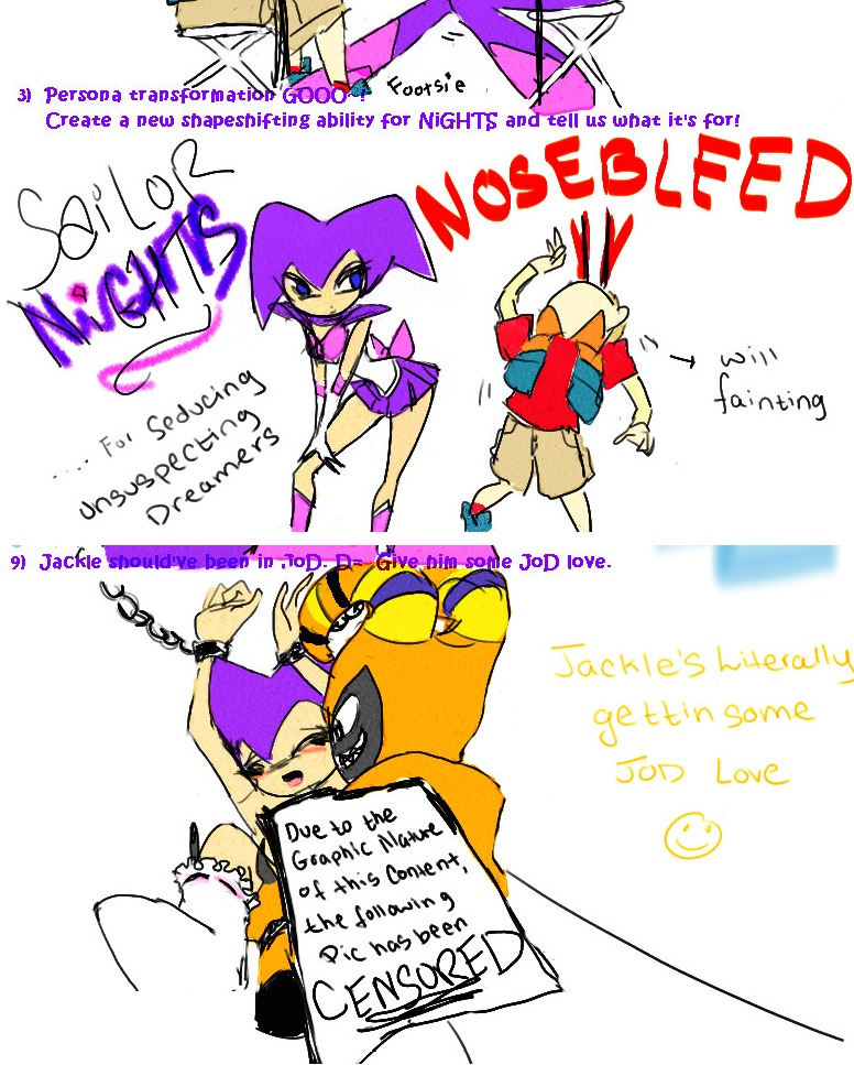 ambiguous_gender censored chains genderswap genderswap_(mtf) handcuffs jackle nights nights_into_dreams rule34 rule_63 tagme will_(nights_journey_of_dreams)