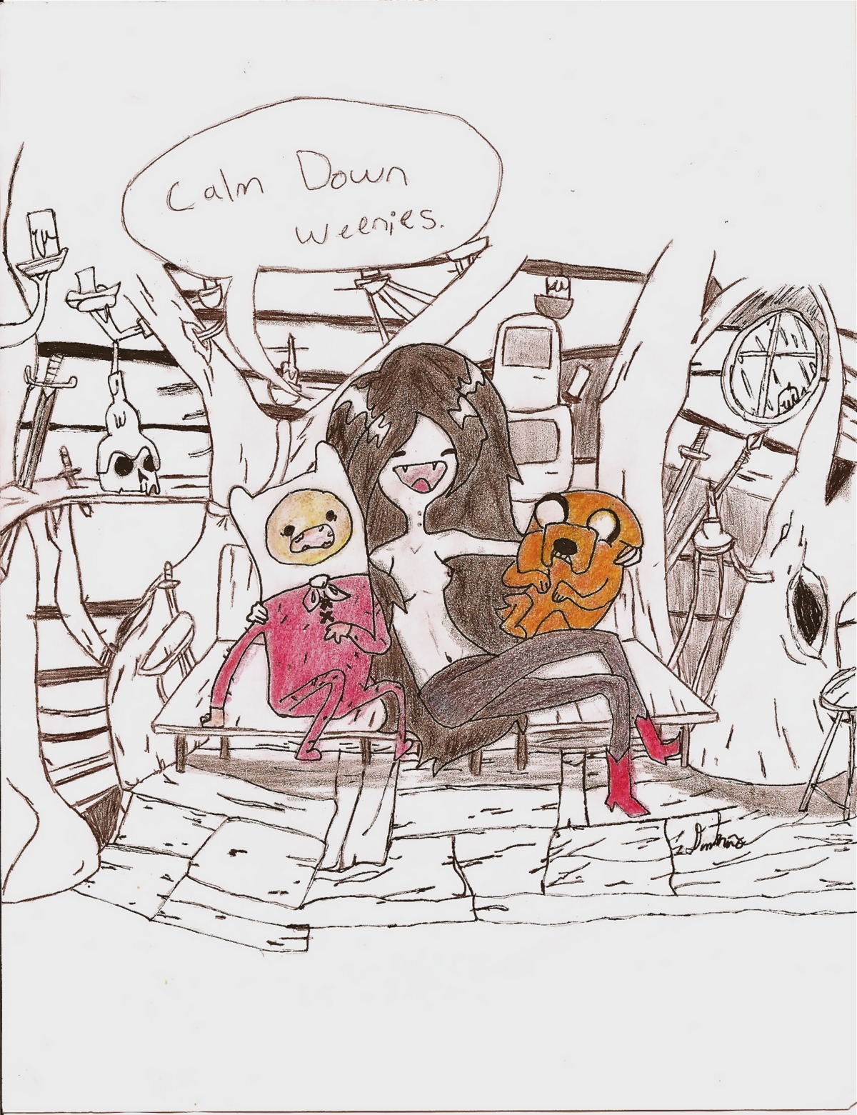 adventure_time female finn_the_human jake_the_dog marceline rule34 tagme