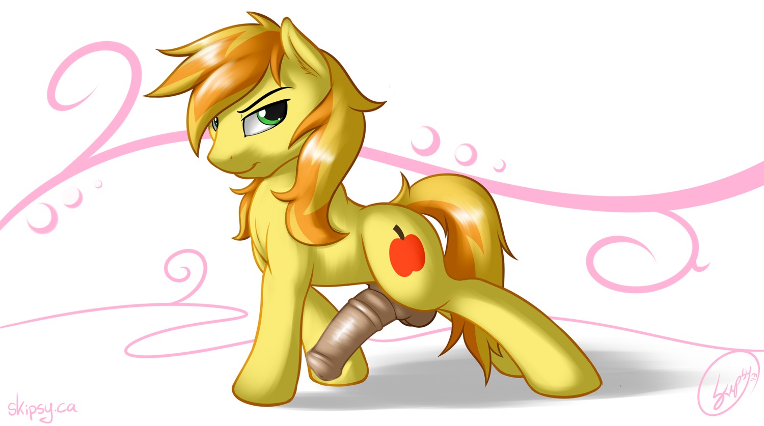 animal_genitalia animal_penis balls braeburn_(mlp) cutie_mark e621 earth_pony equid equine equine_genitalia equine_penis erection feral friendship_is_magic genitals hasbro hi_res horse looking_at_viewer male mammal my_little_pony nude penis pony quadruped skipsy solo tail