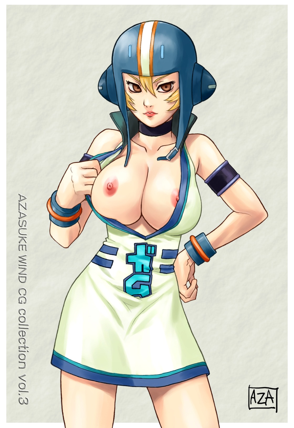 azasuke big_breasts boobs breasts chest_exposed female female_only gum_(jsr) highres jet_set_radio presenting_breasts rule34 sega