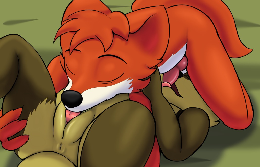 69_position anthro anus balls canid canine cunnilingus duo e621 erection fellatio female fox genitals interspecies male male/female mammal mustelid oral otter penile penis sex thunderouserections vaginal vulva young young_anthro young_on_young