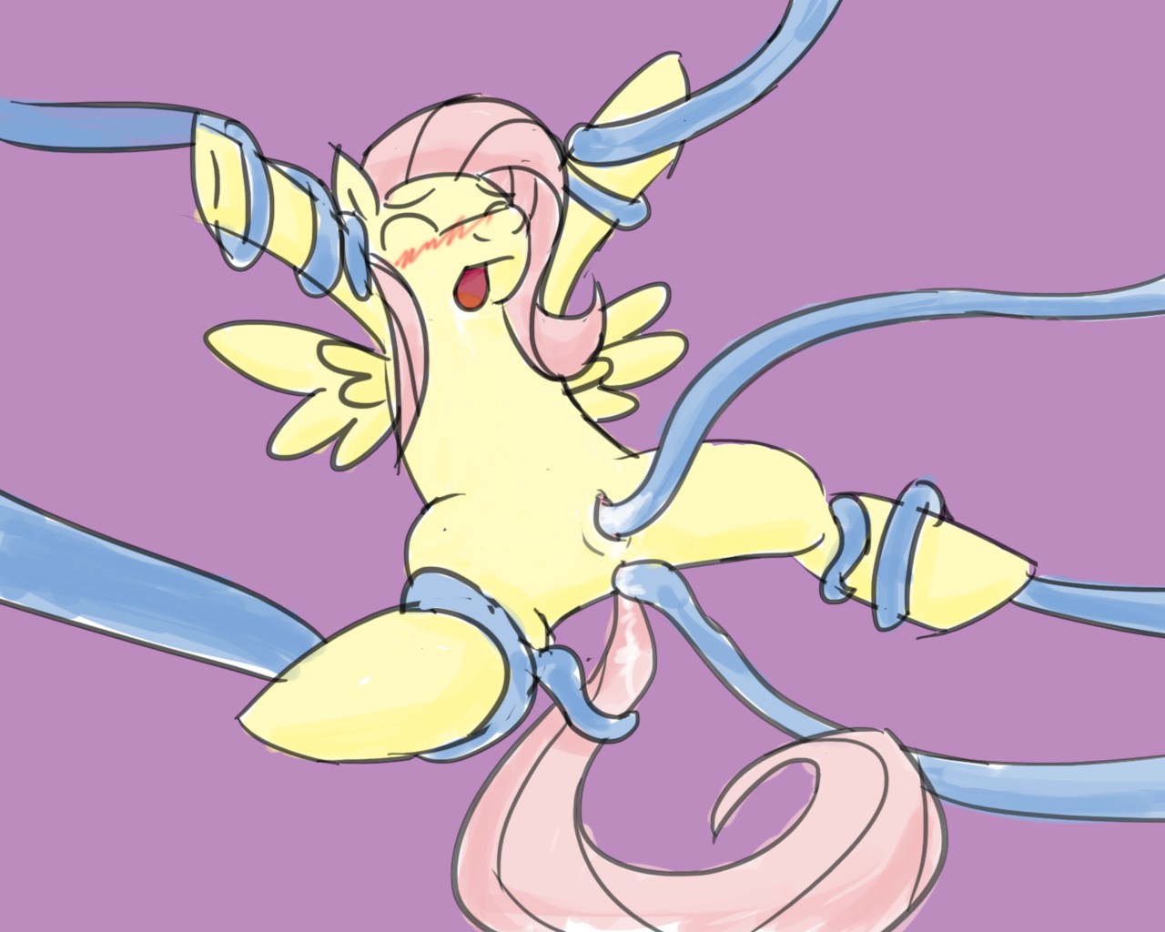 bronyasfuck equine female feral fluttershy_(mlp) friendship_is_magic horse my_little_pony pegasus pony rule34 smooth_skin tagme tentacle