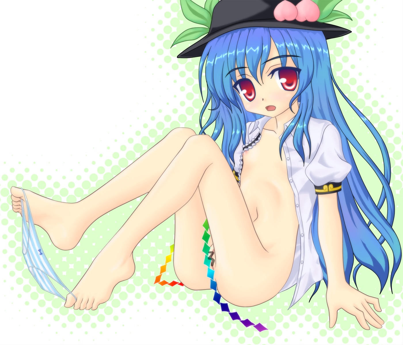 breasts female rule34 small_breasts tagme tenshi_hinanawi touhou