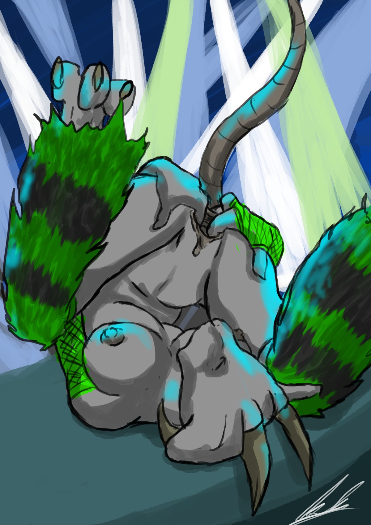 absurd_res anthro clothing e621 female genitals hi_res horn leg_warmers legwear light mammal masturbation murid murine rat rodent seer sharkhal solo tail vaginal vaginal_masturbation vulva
