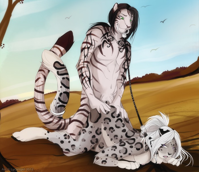 2012 all_fours anthro black_hair breasts cloud collar doggystyle dominant dominant_male duo e621 felid female female_penetrated from_behind_position full-length_portrait fur grey_body grey_fur hair katja_(tigertau) leash leopard leopard_spots lycangel lying male male/female male_penetrating male_penetrating_female mammal master multicolored_body multicolored_fur nude on_front outside pantherine penetration portrait sex side_view sky slave snow_leopard spots submissive submissive_female tail tiger tigertau two_tone_body two_tone_fur white_body white_fur