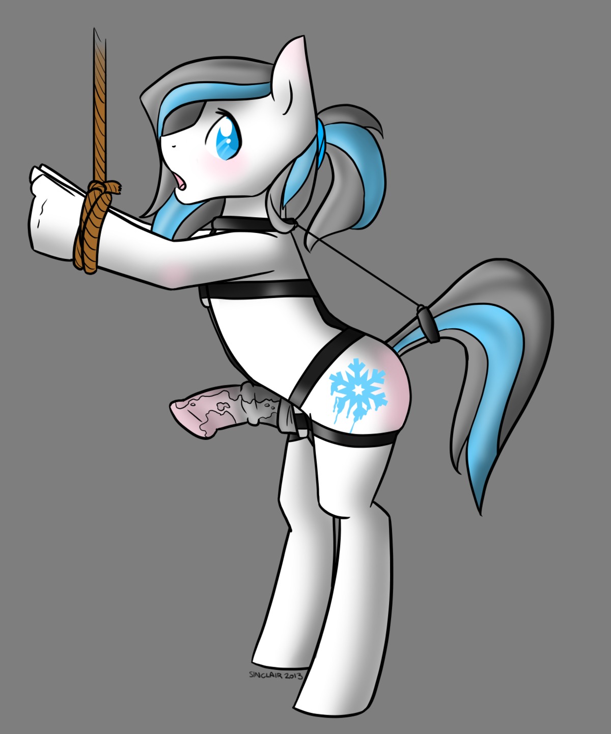 2013 5:6 accessory alpha_channel animal_genitalia animal_penis bdsm blue_eyes blush bondage bound choker e621 equid equine equine_genitalia equine_penis erection femboy feral fur furgonomics genitals hair hasbro hi_res horse jewelry male mammal multicolored_hair my_little_pony necklace nude penis pony ring rope simple_background sinclair2013 solo submissive submissive_male tail tail_accessory tail_jewelry tail_ring transparent_background two_tone_hair white_body white_fur winters_end