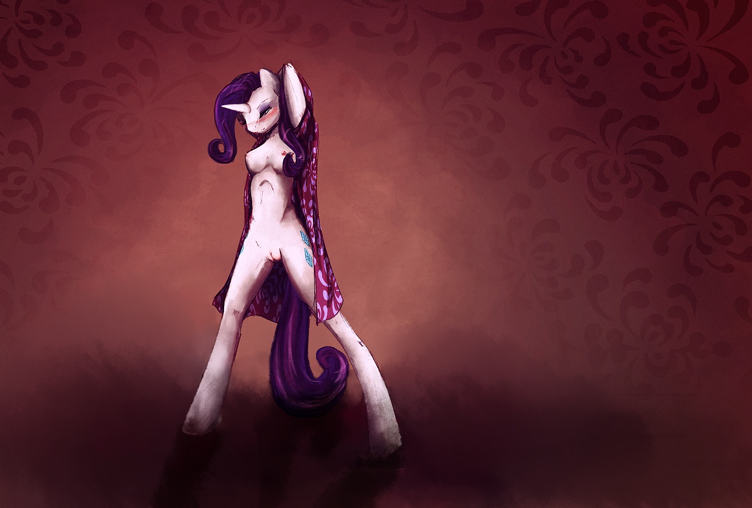 anthro equine female friendship_is_magic horse iram mammal my_little_pony mythological_creature mythological_equine mythology pony rarity_(mlp) rule34 smooth_skin tagme unicorn