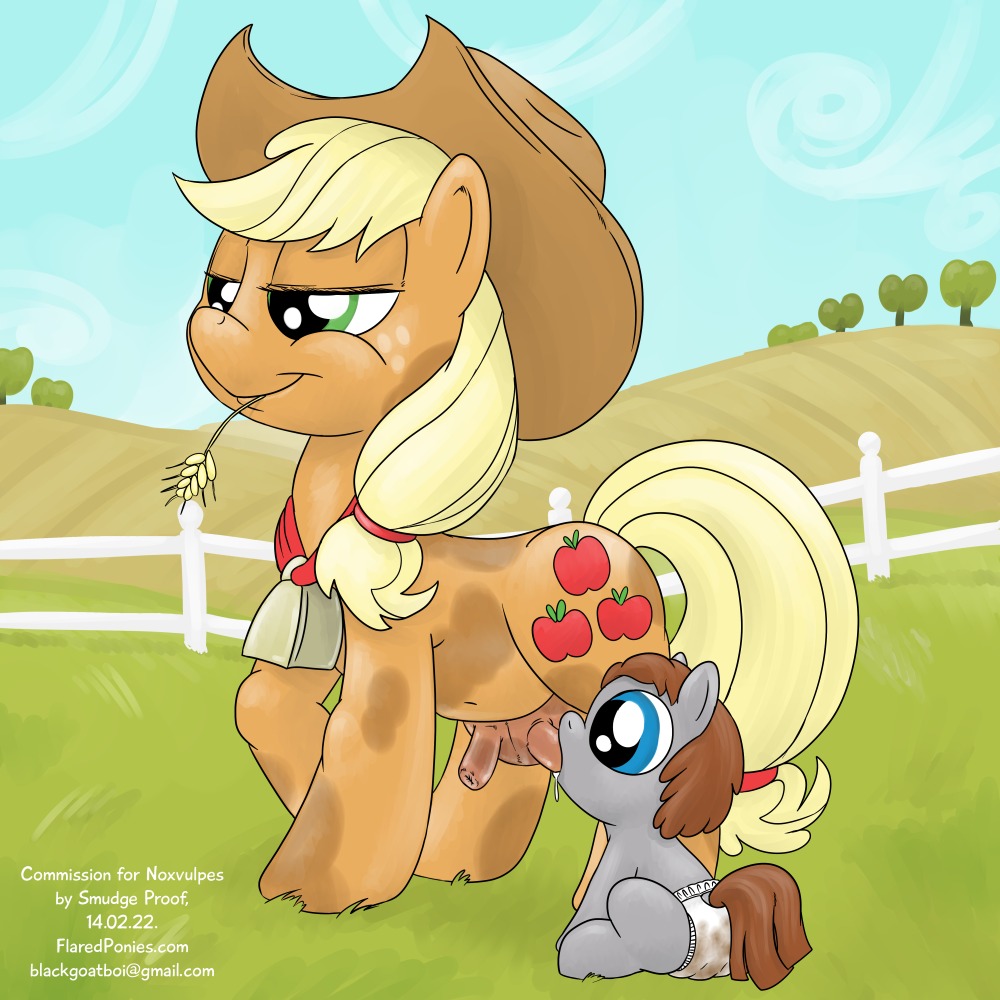 1:1 applejack_(mlp) bodily_fluids booker_t._grey bovid bovine breastfeeding cattle clothed clothed_feral clothing diaper diaper_only digital_media_(artwork) duo e621 earth_pony equid equine fan_character feces female feral friendship_is_magic hasbro hat headgear headwear horse lactating mammal my_little_pony neonate plant pony pooping scatplay smudge_proof soiled_diaper soiling teats topless tree udders unclean_diaper used_diaper wearing_diaper young young_feral