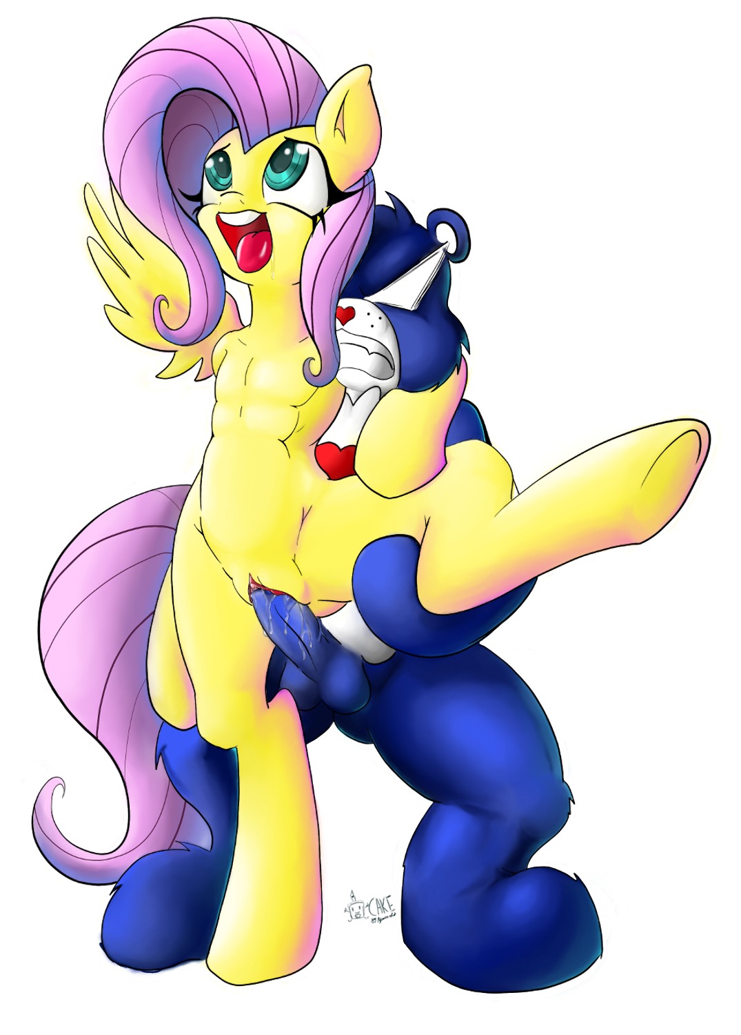 bear care_bears cloudco duo e621 equid equine erection feathered_wings feathers female female_penetrated fluttershy_(mlp) friendship_is_magic genitals hasbro hi_res interspecies male male/female male_penetrating male_penetrating_female mammal my_little_pony mythological_creature mythological_equine mythology nude pegasus penetration penile penile_penetration penis penis_in_vagina ricocake sex vaginal vaginal_penetration vulva wings yellow_body yellow_feathers