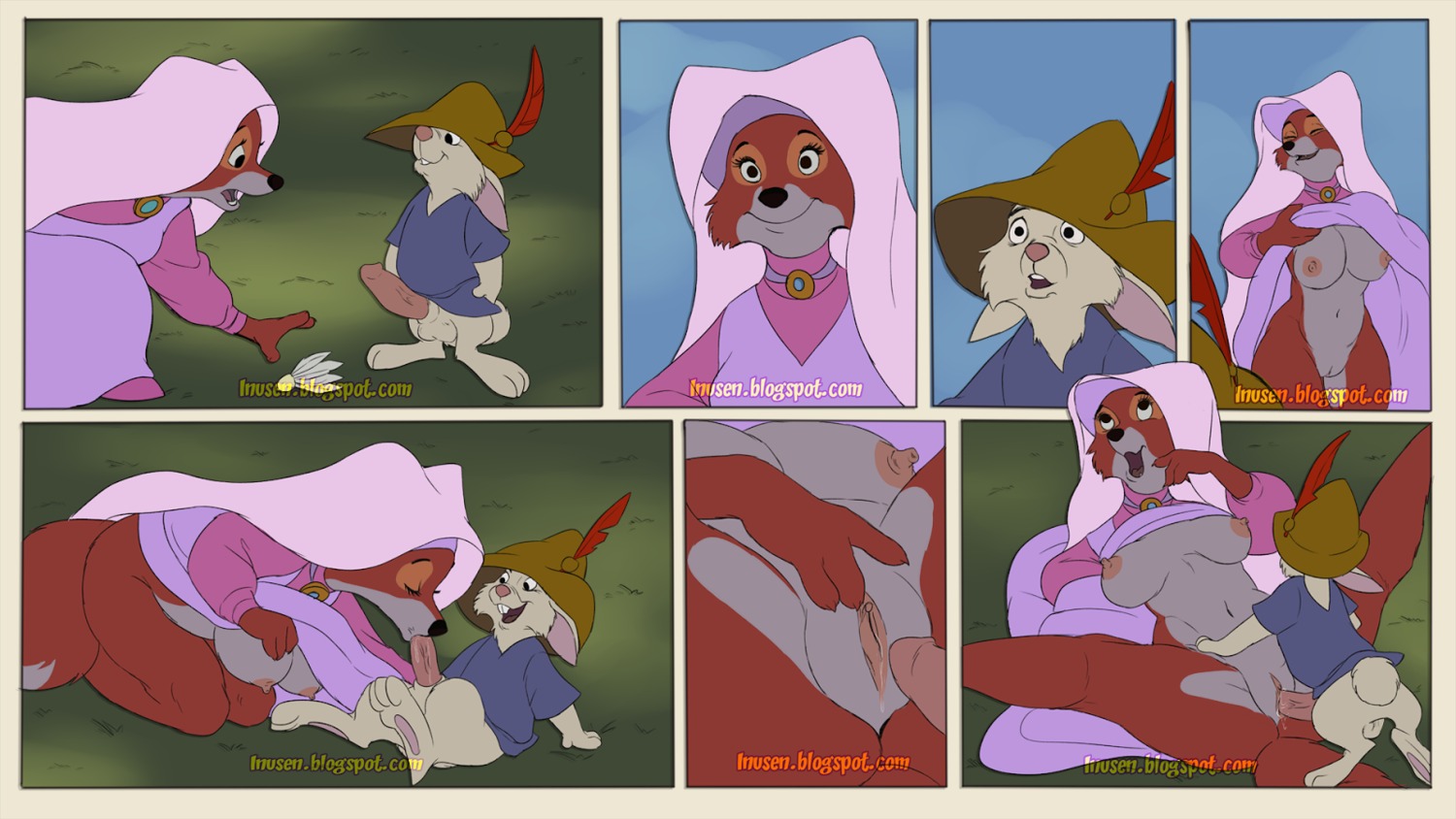 16:9 3_fingers adult_on_young age_difference anthro anthro_on_anthro anthro_penetrated anthro_penetrating anthro_penetrating_anthro balls barefoot big_penis black_nose bodily_fluids bottomless breasts bycocket canid canine child clitoris clothed clothing comic disney duo e621 english_text erection eyes_closed feathers feet fellatio female female_penetrated fingers fox fur genitals hat hat_feather headgear headwear hi_res humanoid_genitalia humanoid_penis innie_vulva inusen jewelry lagomorph larger_female larger_penetrated leporid looking_at_genitalia looking_at_penis loose_feather maid_marian male male/female male_penetrating male_penetrating_female mammal necklace nipples older_female older_penetrated open_mouth oral oral_penetration penetration penile penile_penetration penis penis_awe penis_in_vagina pink_nipples rabbit red_body red_fox red_fur robin_hood_(disney) saliva saliva_on_penis sex shota size_difference skippy smaller_male smile spread_legs spreading text true_fox vaginal vaginal_penetration vulva widescreen young young_anthro young_male young_penetrating younger_male