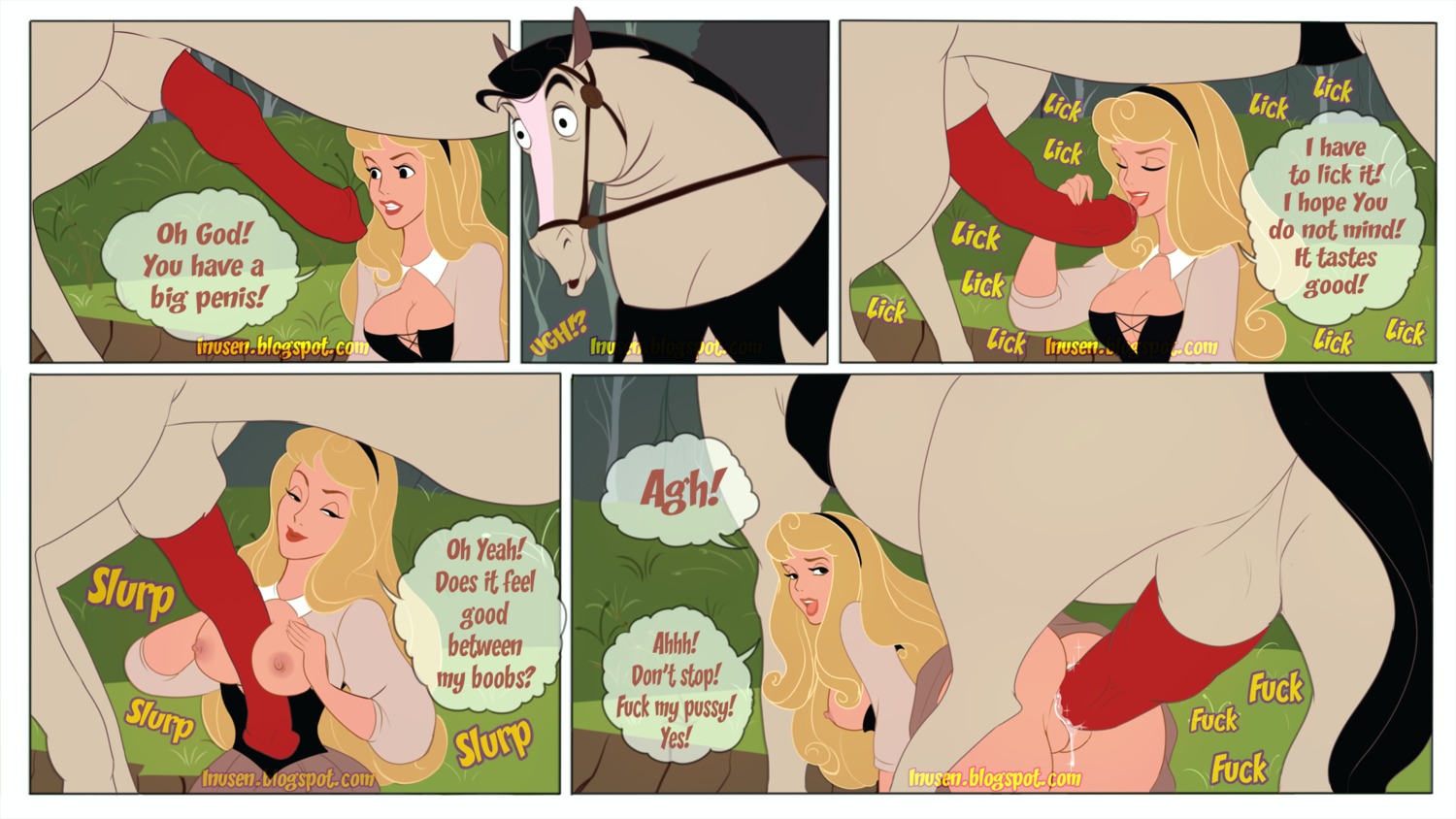 16:9 all_fours animal_genitalia animal_penis areola backsack balls bestiality big_breasts blonde_hair breast_play breasts butt cleavage clothed clothing disney duo e621 english_text equid equine equine_genitalia equine_penis erect_nipples erection female female_focus female_human female_on_feral female_penetrated feral feral_penetrating feral_penetrating_female feral_penetrating_human genitals hair handjob hi_res horse human human_focus human_on_feral human_penetrated interspecies inusen licking male male/female male_on_human male_penetrating male_penetrating_female male_penetrating_human mammal nipples not_furry_focus on_model oral penetration penile penile_penetration penis penis_in_vagina penis_lick princess_aurora_(disney) samson_(disney) sex sleeping_beauty_(1959) solo_focus text titfuck tongue tongue_out vaginal vaginal_penetration vulva widescreen